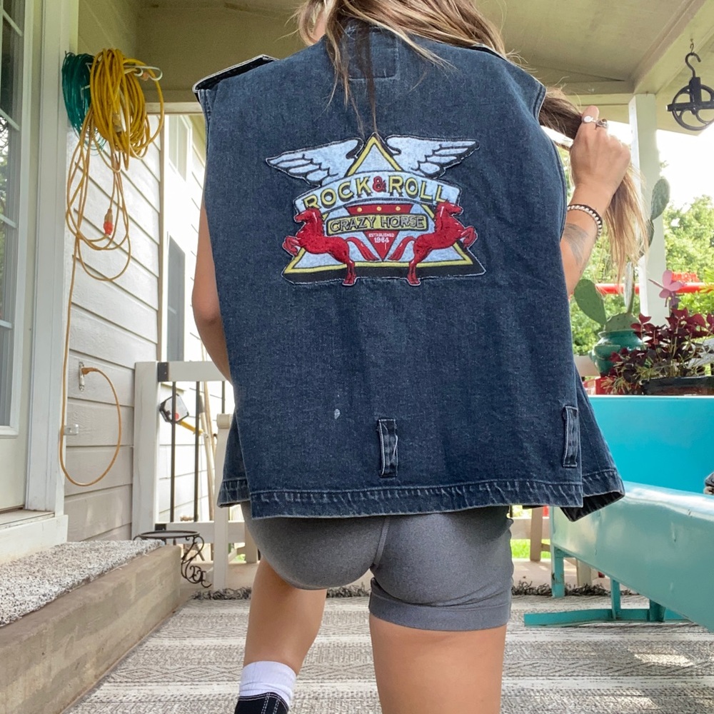denim rock n roll vest - Picture 1 of 2